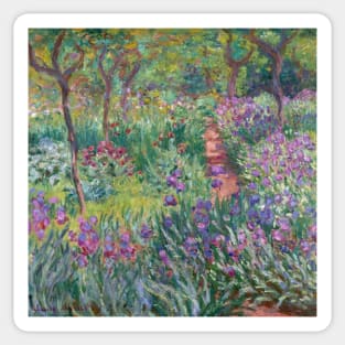 The Artist's Garden in Giverny by Claude Monet Sticker